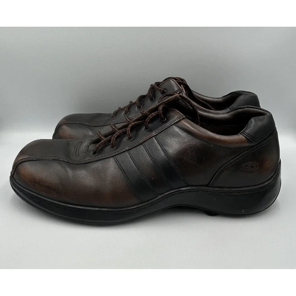 Skechers Mens Brown Leather Slip‎ On Casual Shoes Size 13 Loafer City